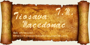 Tiosava Macedonac vizit kartica